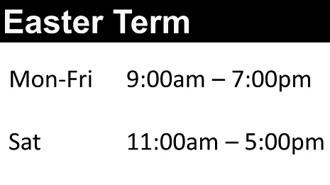 Easter term opening hours